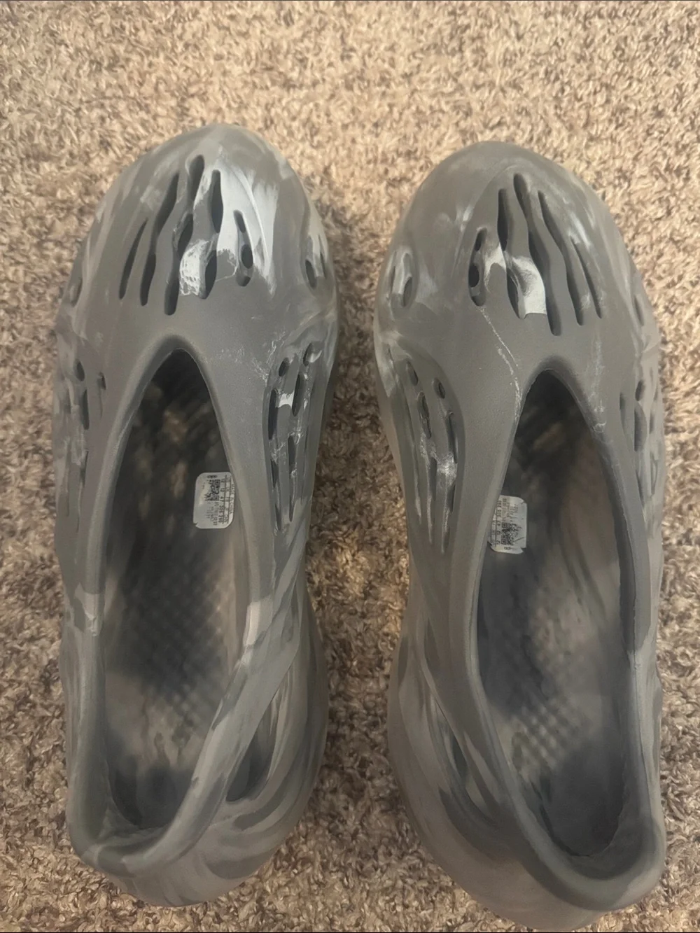 adidas Foam Runner-style Slip-On Clogs in Gray